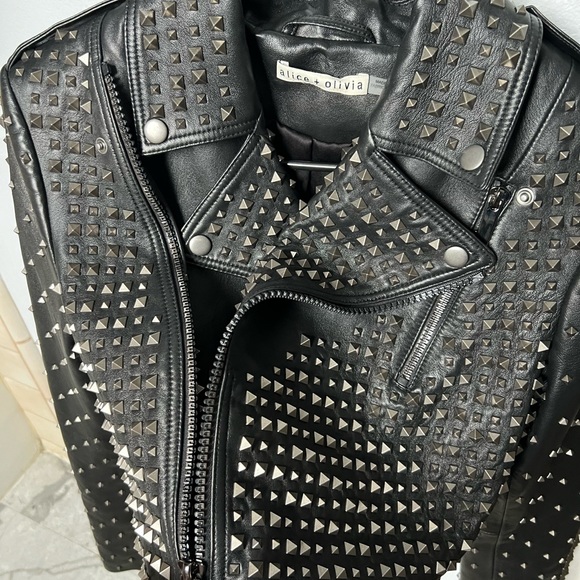 Alice + Olivia Krishna moto leather jacket - Picture 5 of 12